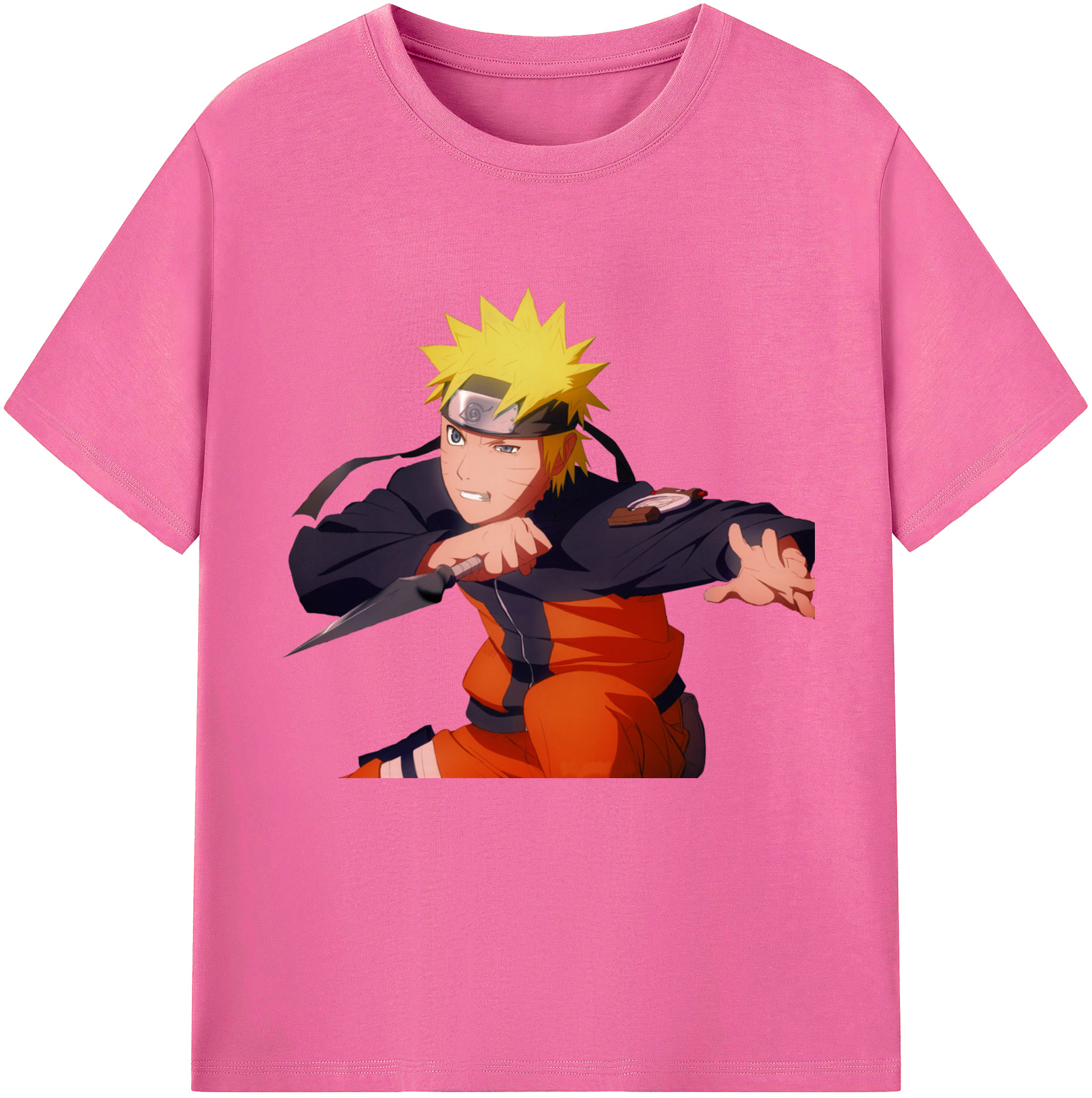 （画像用） NARUTO -ナルト- うずまき ナルト Uzumaki Naruto レディースカジュアルプリントTシャツ（綿100％）